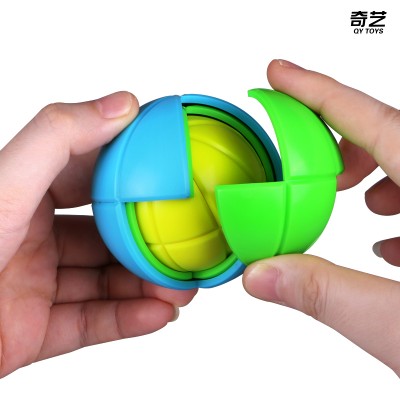 Educational toys for kids QIYI Wisdom plastic puzzle toy ball DIY coloful magic building blocks promotion brain stress ball