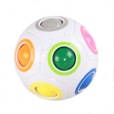 Wholesale 2018 Shengshou new design Anxiety Stress football 12 holes Magic Rainbow ball Fidget Cube for kids intelligent toys