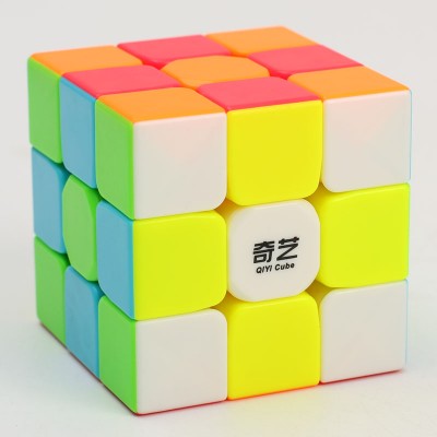 Printed wholesale QiYi Warrior W 3x3x3 color stickerless educational speed magic puzzle cube cubes toys for kids education