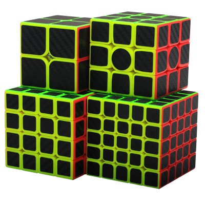 Zcube 2x2x2 3x3x3 4x4x4 5x5x5 carbon fibre magic puzzle speed cube set packaging gift for educational toys